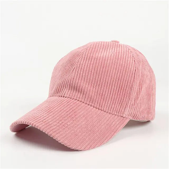 Summer Solid Corduroy Baseball Caps